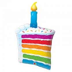 Rainbow Cake & Candle