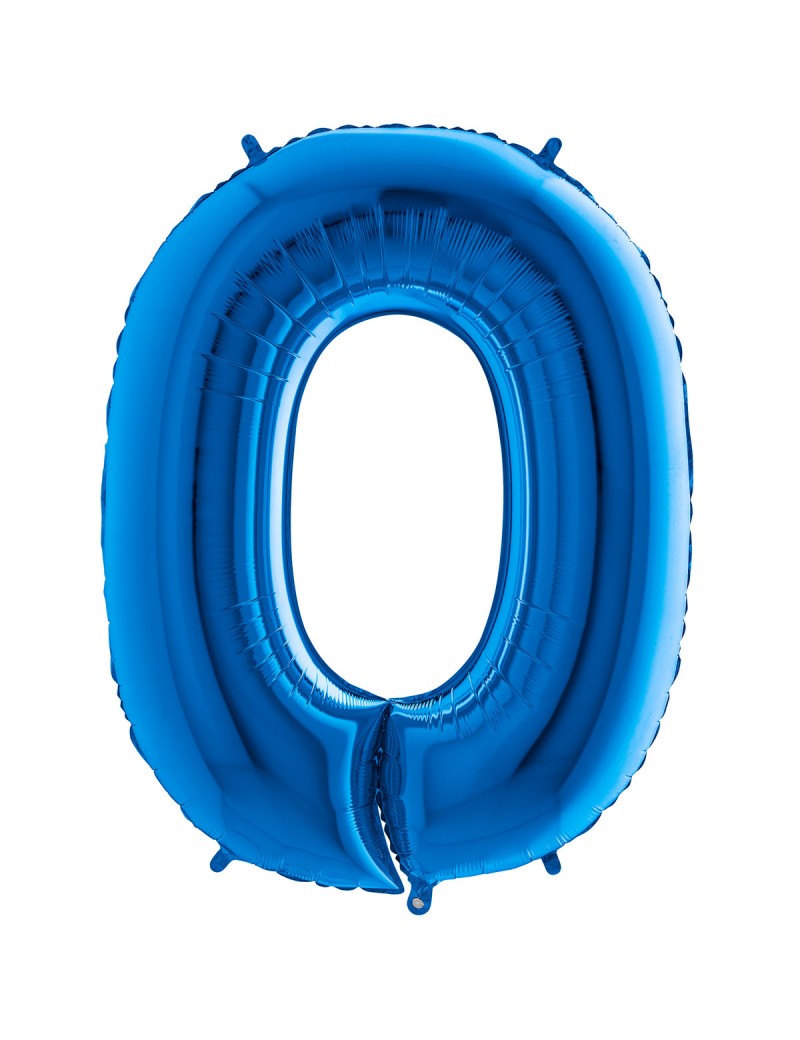 Chiffre "0" 66 cm bleu