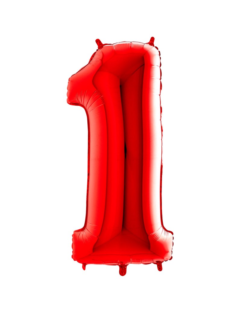 Chiffre "1" 66 cm rouge