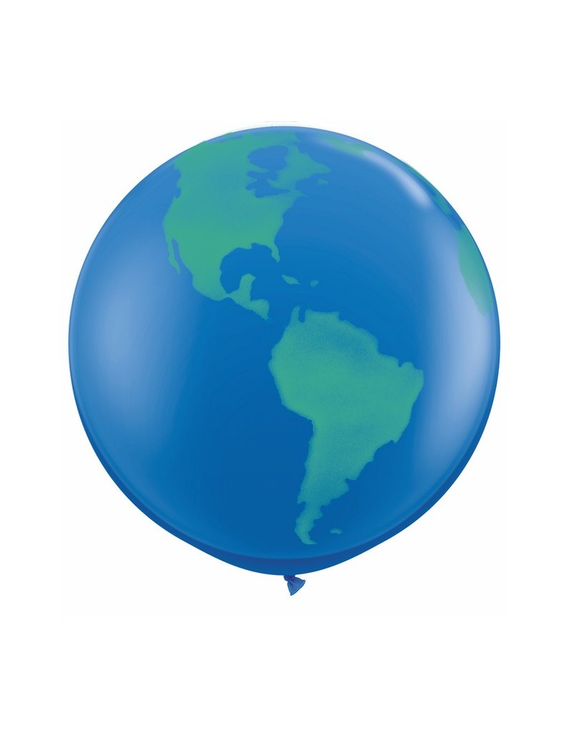 Ballon gonflable globe terrestre géant imprimé