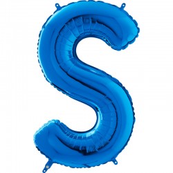 Lettre "S" 66 cm bleu