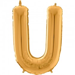 Lettre "U" 66 cm gold
