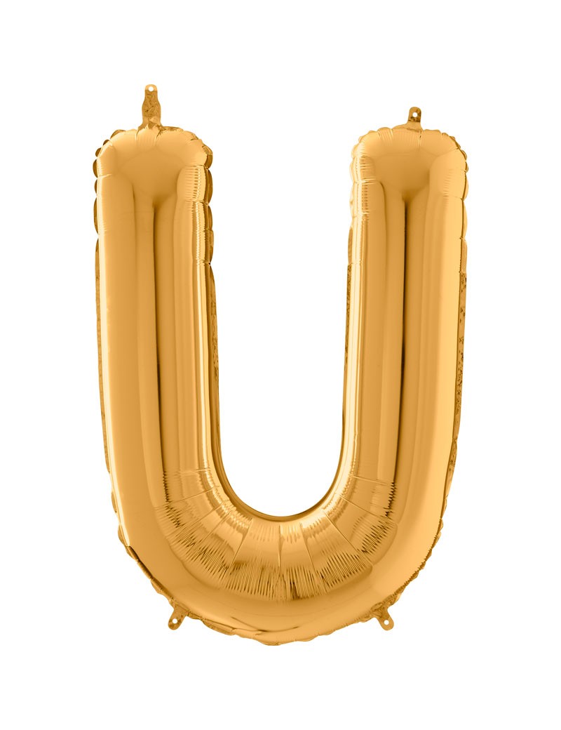 Lettre "U" 66 cm gold