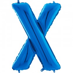 Lettre "X" 66 cm blue