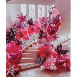Escalier décoration pour Saint Valentin
