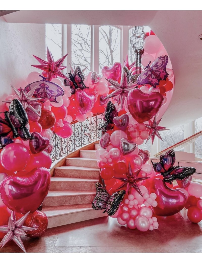 Escalier décoration pour Saint Valentin